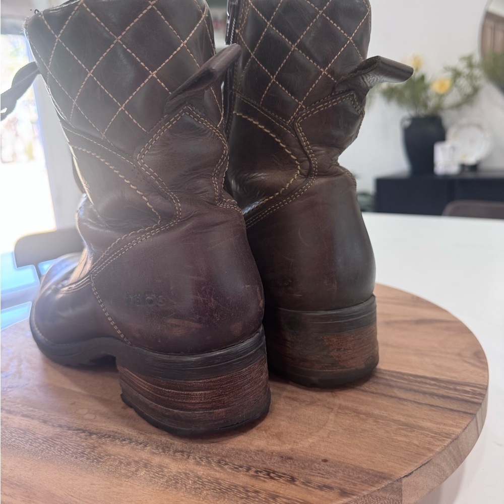 Taos Brown Leather Lace-Up Boots Size 41 - Picture 5 of 7